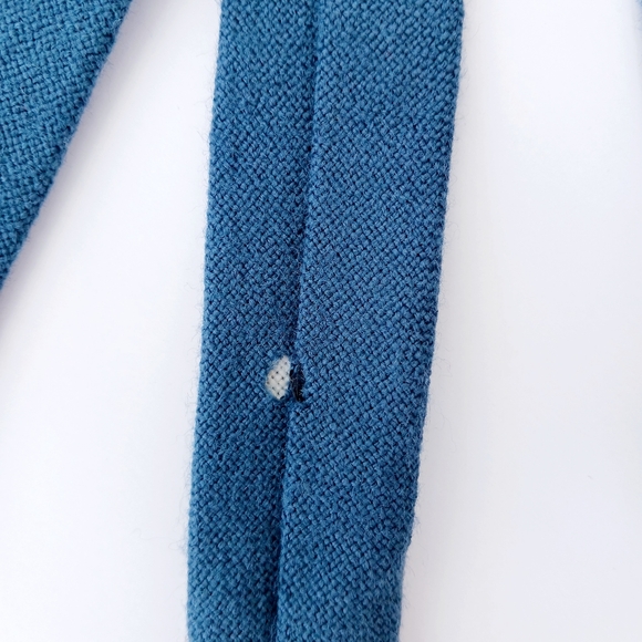 VINTAGE WOOL TIE Austin Reed Blue 54" winter blue gray - Picture 6 of 6